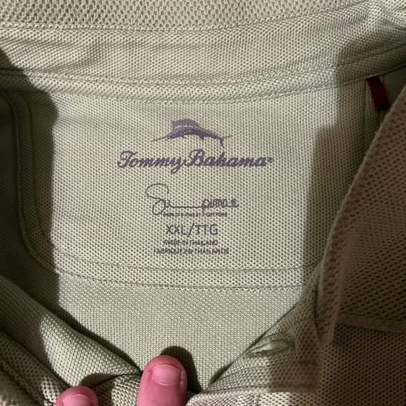 Tommy Bahama Sage Green Polo Shirt - Picture 2 of 8